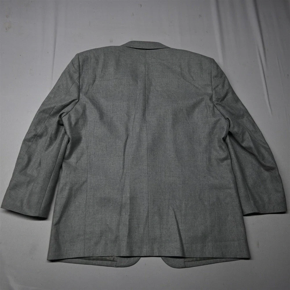 Baroni 46R Gray Heather Birdseye Silk Wool Mens Blazer Suit Jacket Sport‎ Coat